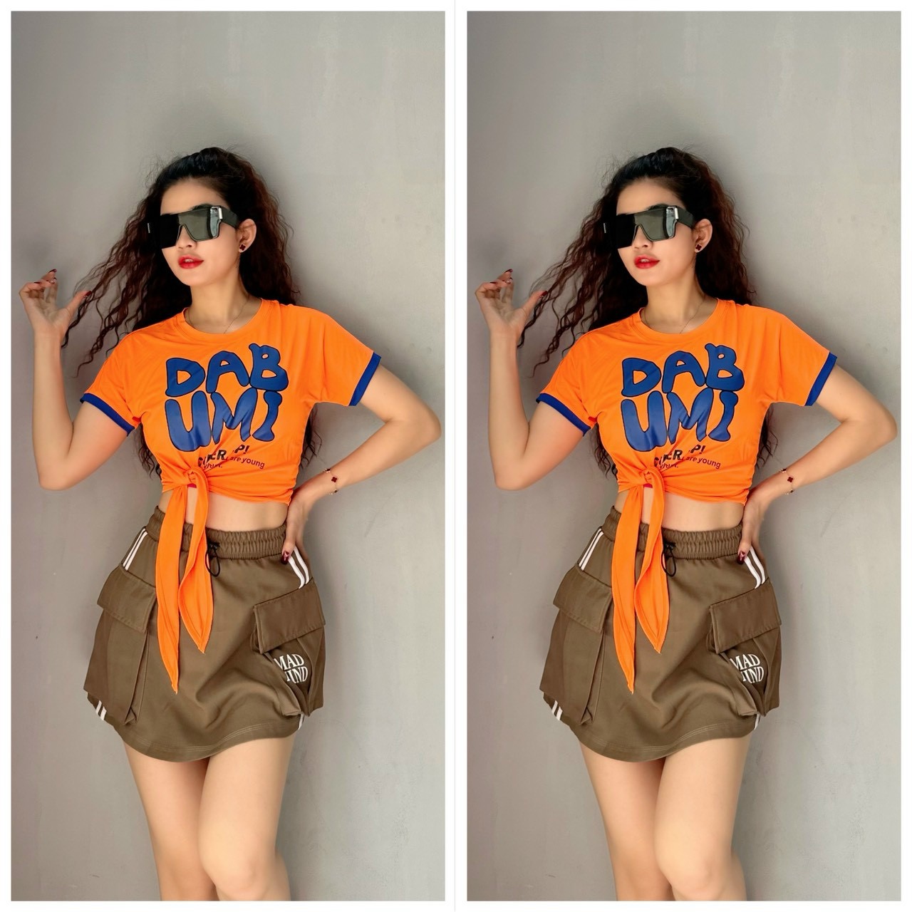 Bộ Đồ Tập Thể Thao Nữ Áo Croptop Cột Eo Quần Váy Kaki Mềm Tập Gym Yoga Aerobics - Tặng Kèm Mút Cao Cấp