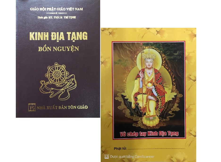 Combo kinh địa tạng bồ tát bổn nguyện trọn bộ + vở chép kinh địa tạng bồ tát bổn nguyện