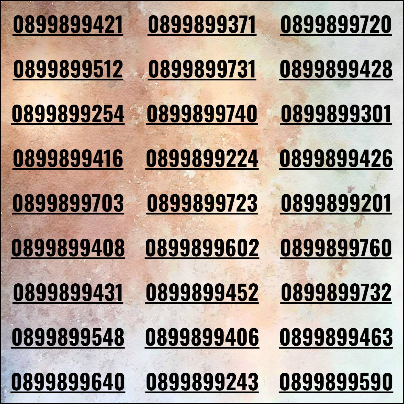 Sim đẹp phong thủy lặp đôi 3 số 899 và tứ quý 7
