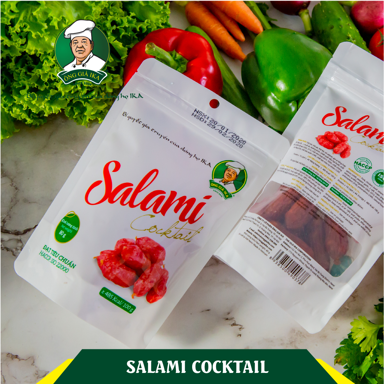 [  Chỉ giao Hà Nội ] Salami cocktail 80g Ông già Ika