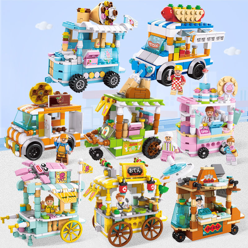 Lego Lắp Ráp Xe Đẩy Bán Hàng