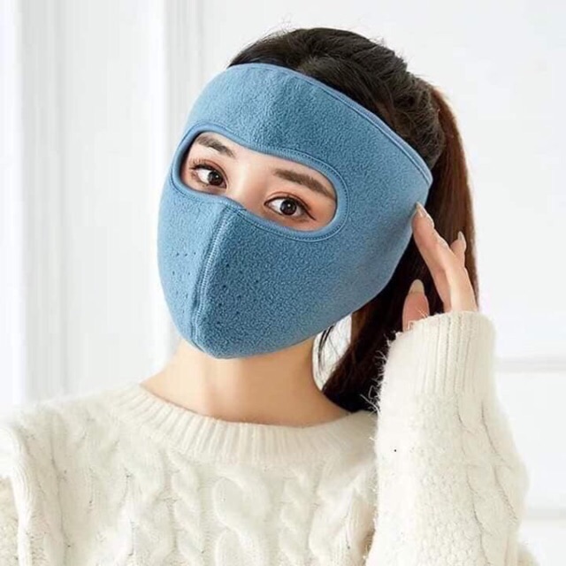 Khẩu trang ninja vải lót nỉ che kín mặt trán chống nắng chống bụi nhiều màu thích hợp cho cả nam và nữ - Khau trang ninja lot ni che kin mat tran chong nang chong bui