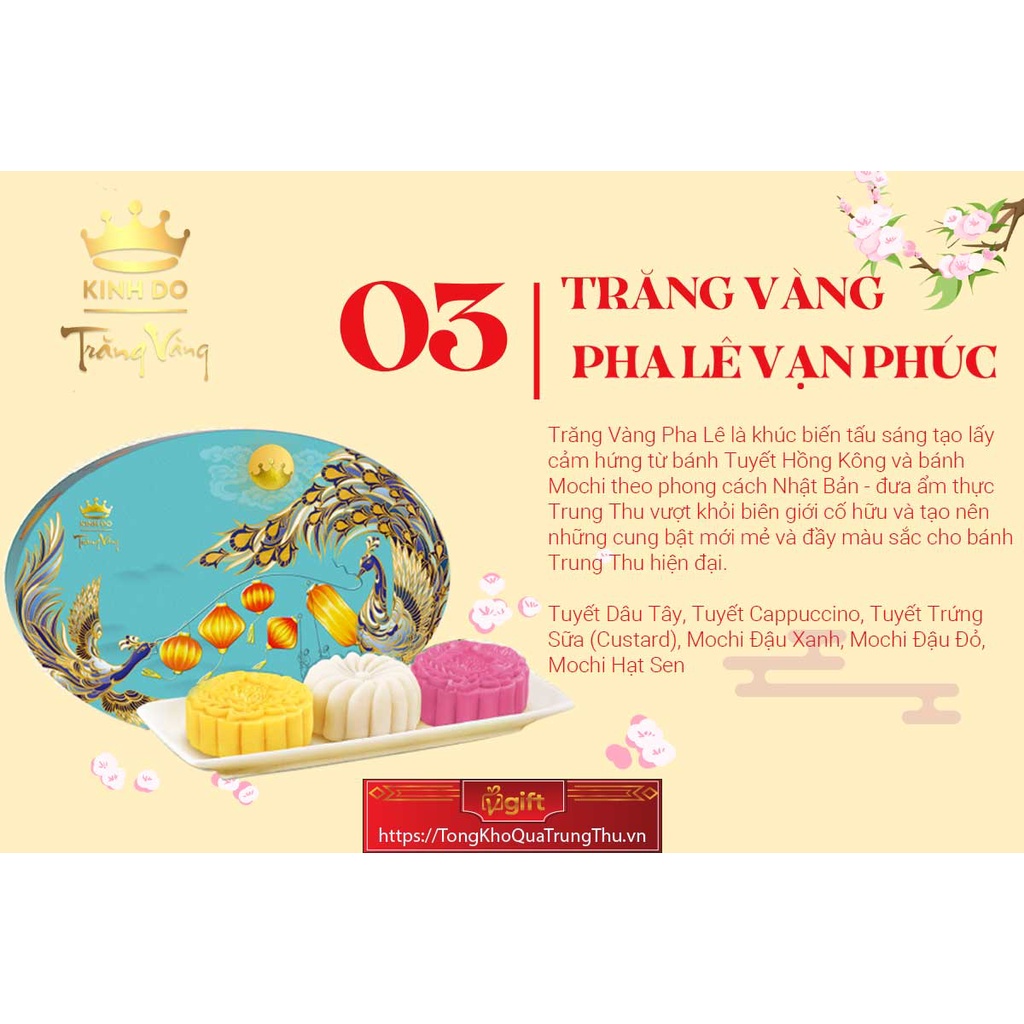 Bánh Trung Thu Kinh Đô Trăng Vàng Pha Lê Vạn Phúc (Xanh) (KD.PLX6)