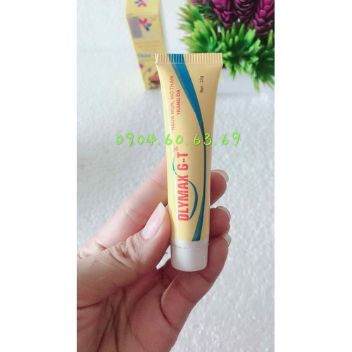 Olymax G-T Turmeric Acne Cream 20g Prevents Acne - Fade Dark Spots - Whitens Skin Olymax