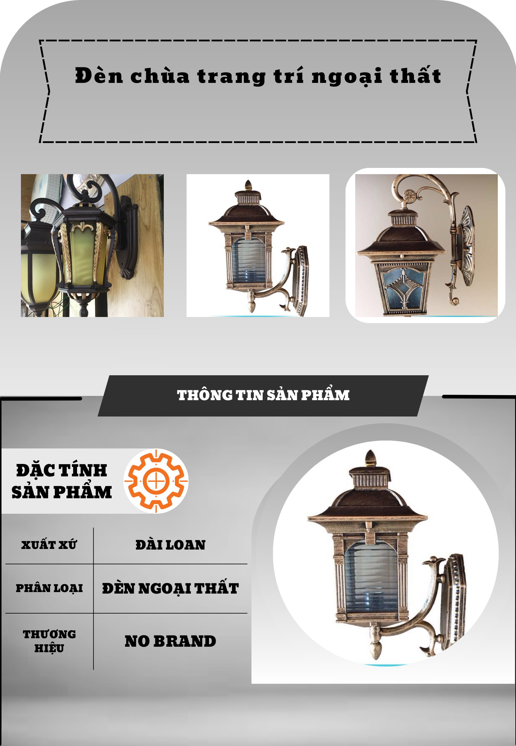 đèn chùa trang trí ngoại thất