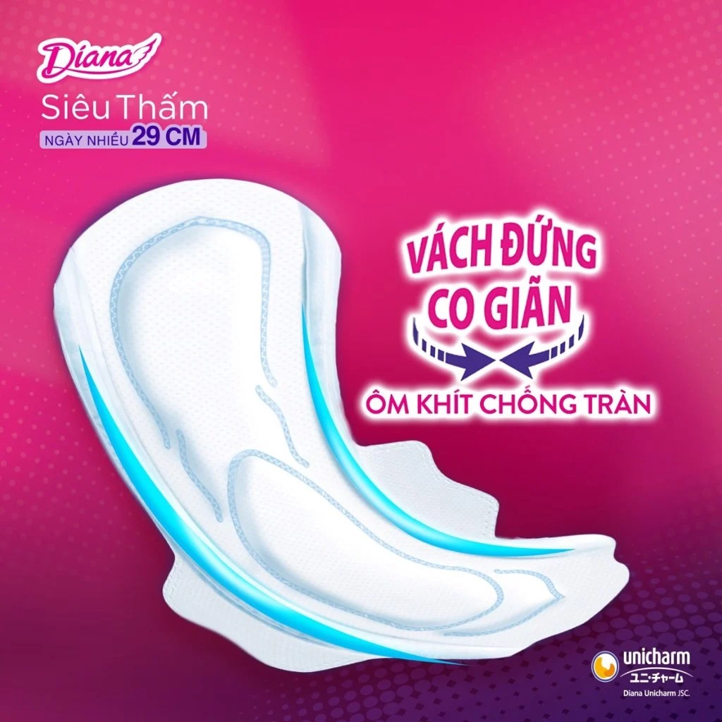 Băng Vệ Sinh Diana Siêu Thấm Siêu Mỏng Cánh - 8 Miếng (Che tên sản phẩm khi giao hàng)