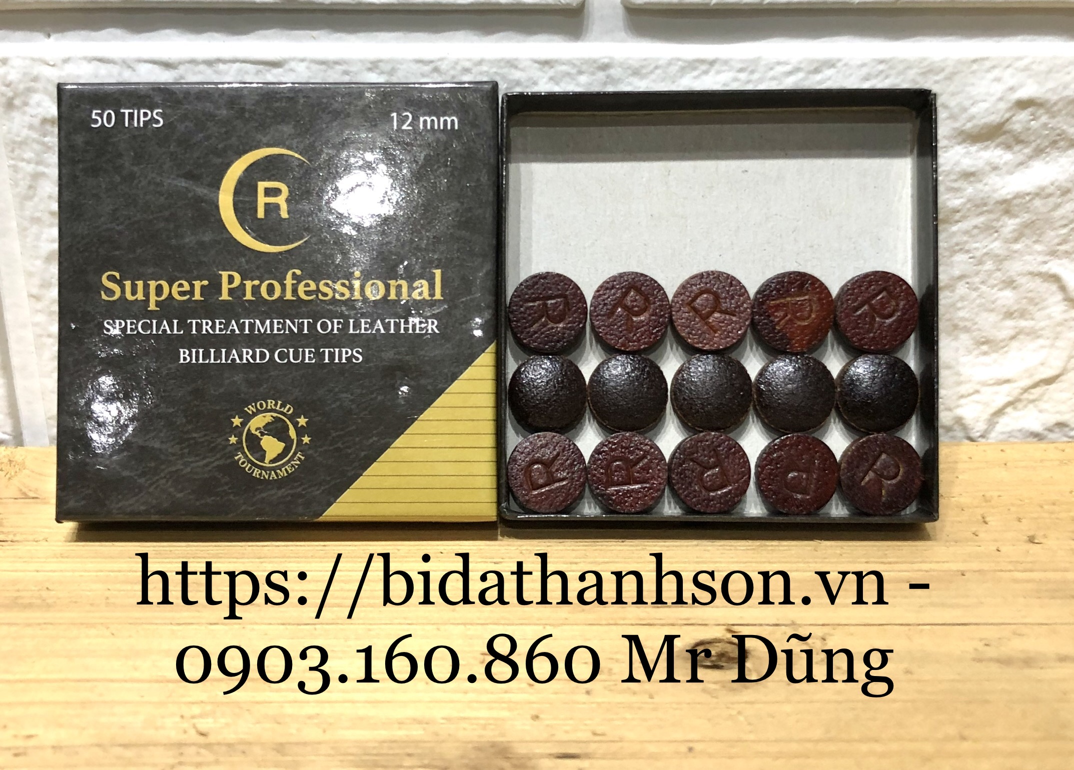 [HCM]ĐẦU CƠ BIDA - R ARAMITH 12MM (SET 5 VIÊN)