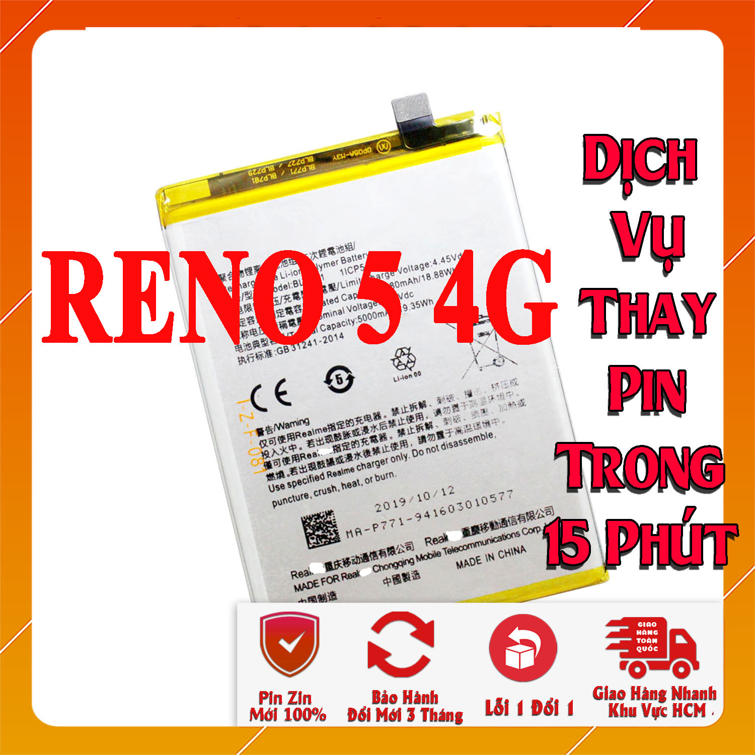 Pin scud cho oppo reno 3 5g/reno 3 pro 5g/ reno 3 4g/reno 3 pro 4g/reno 4z/reno 5 5g/reno 5 4g/reno 5k/reno 4 se/reno4 se