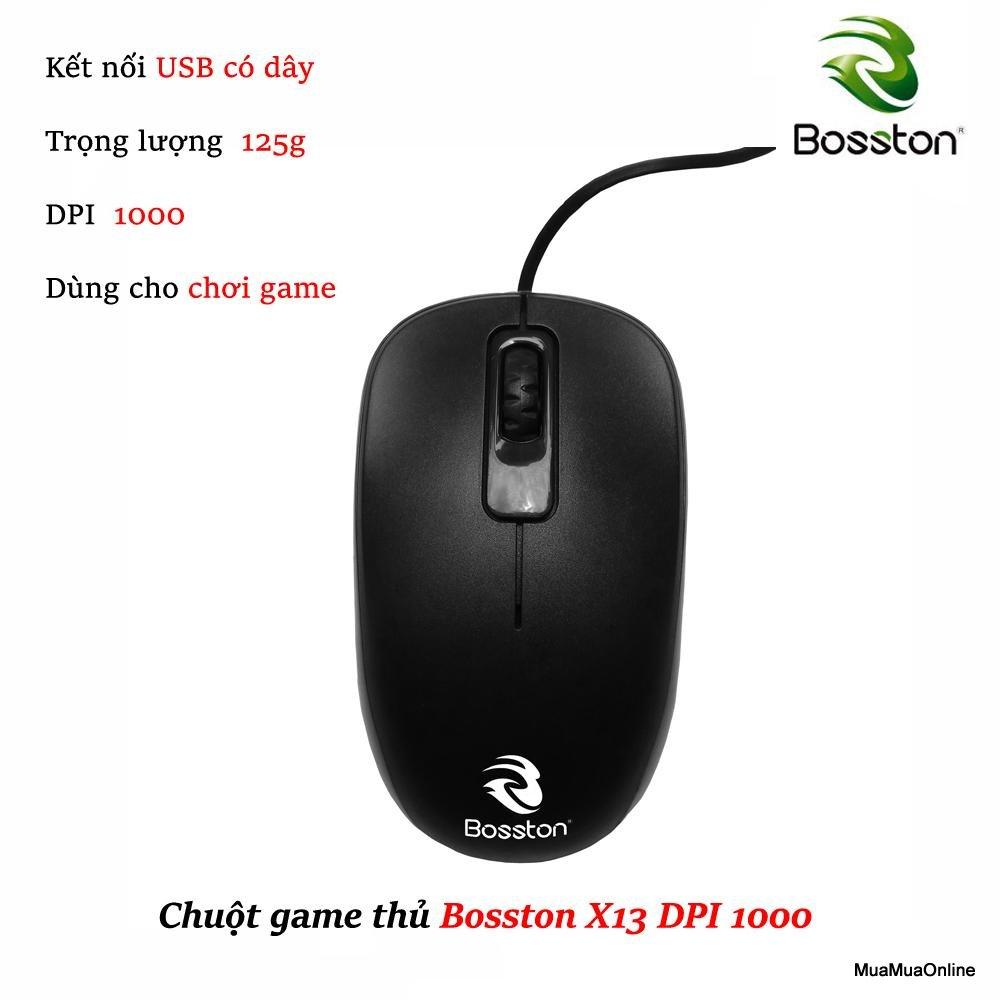 Chuột dây bosston x13 1000dpi cao cấp tiện lợi