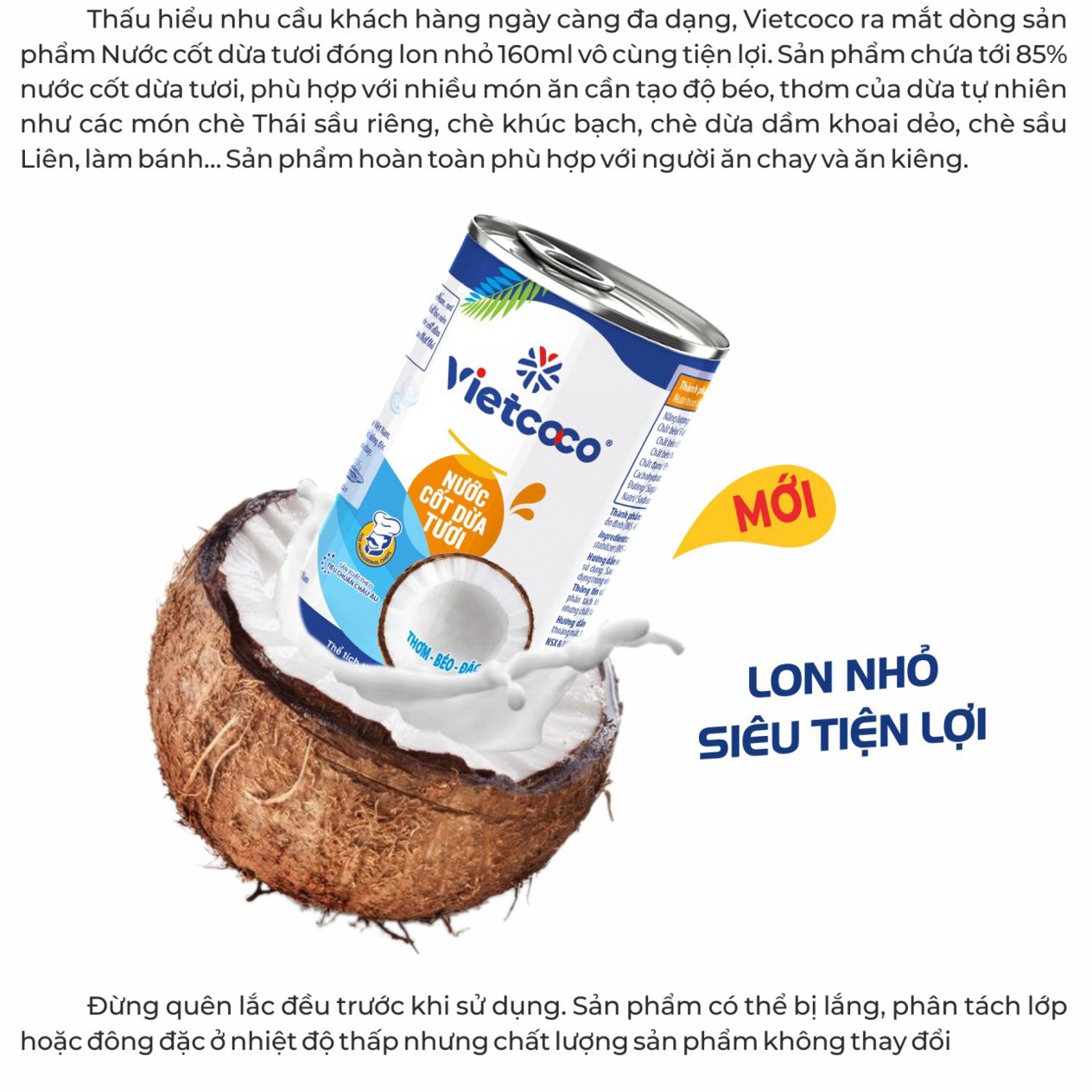 Nước cốt dừa tươi Vietcoco 160ml
