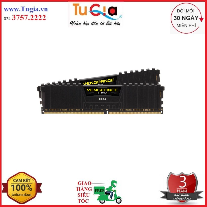 RAM Corsair 16GB (2 x 8GB) DDR4 Bus 2666 C16 Vengeance LPX CMK16GX4M2A2666C16