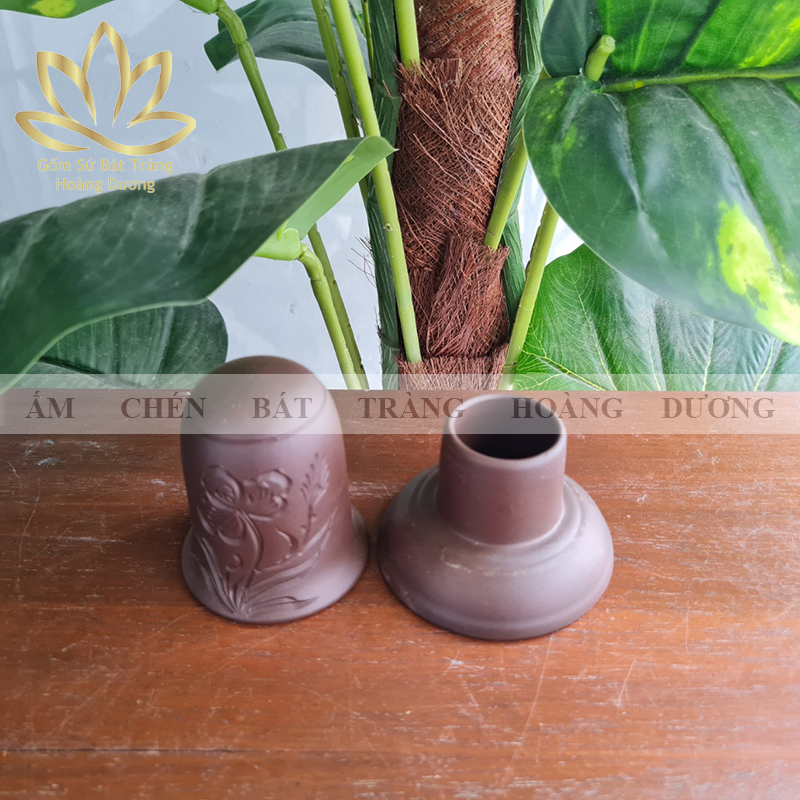 Ống đựng tăm đất nung Bát Tràng màu đen