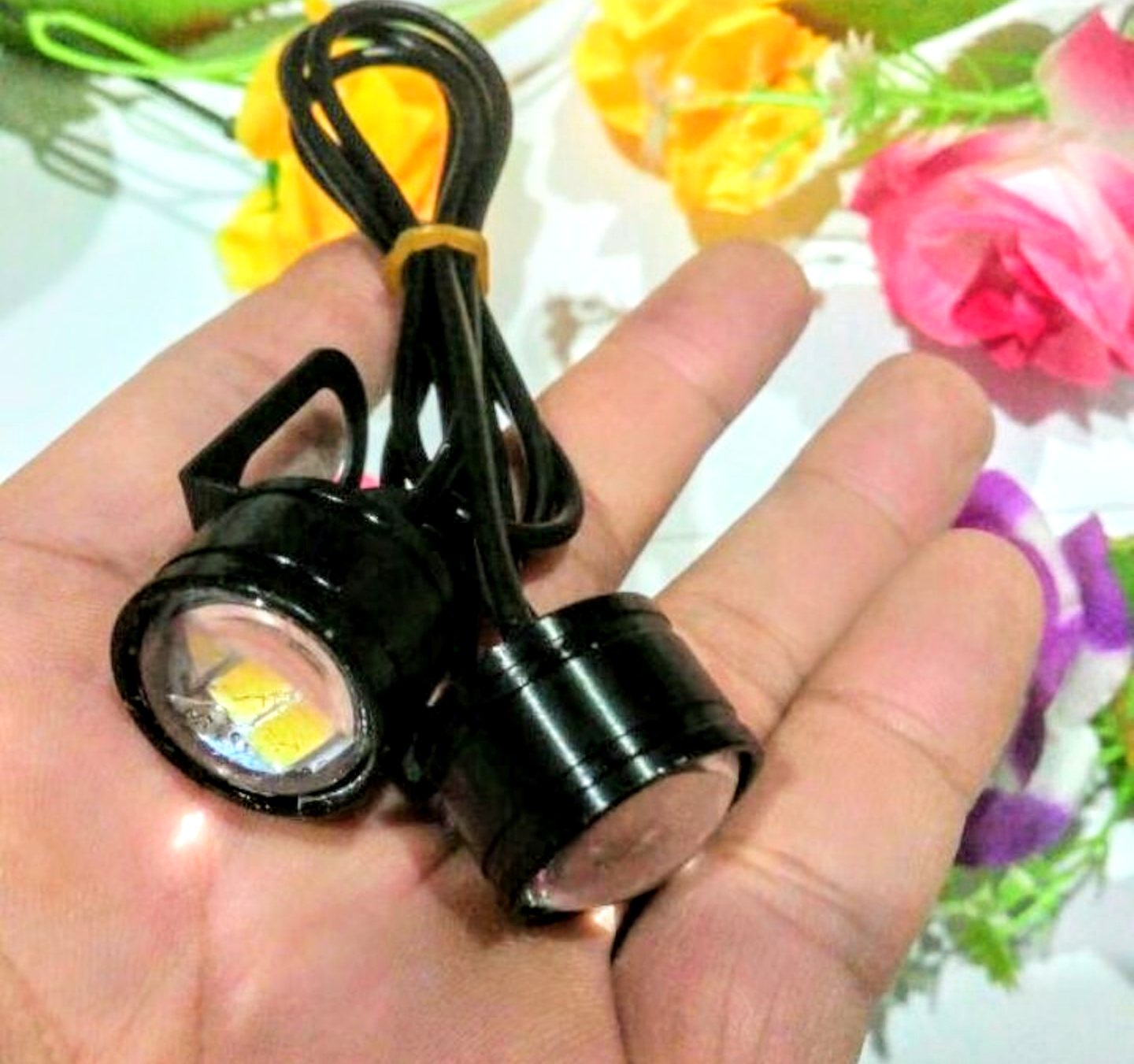 BỘ 2 ĐÈN TRỢ SÁNG ĐÈN LED MINI SIÊU SÁNG GẮN CHÂN GƯƠNG XE MÁY TRANG TRÍ XE CỰC CHẤT