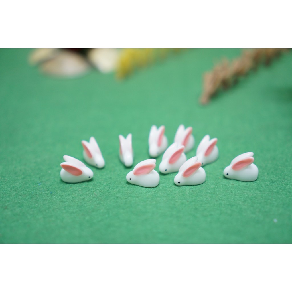 [HCM]Thỏ Trắng Trang Trí Tiểu Cảnh Charm Slime [1 cái ]