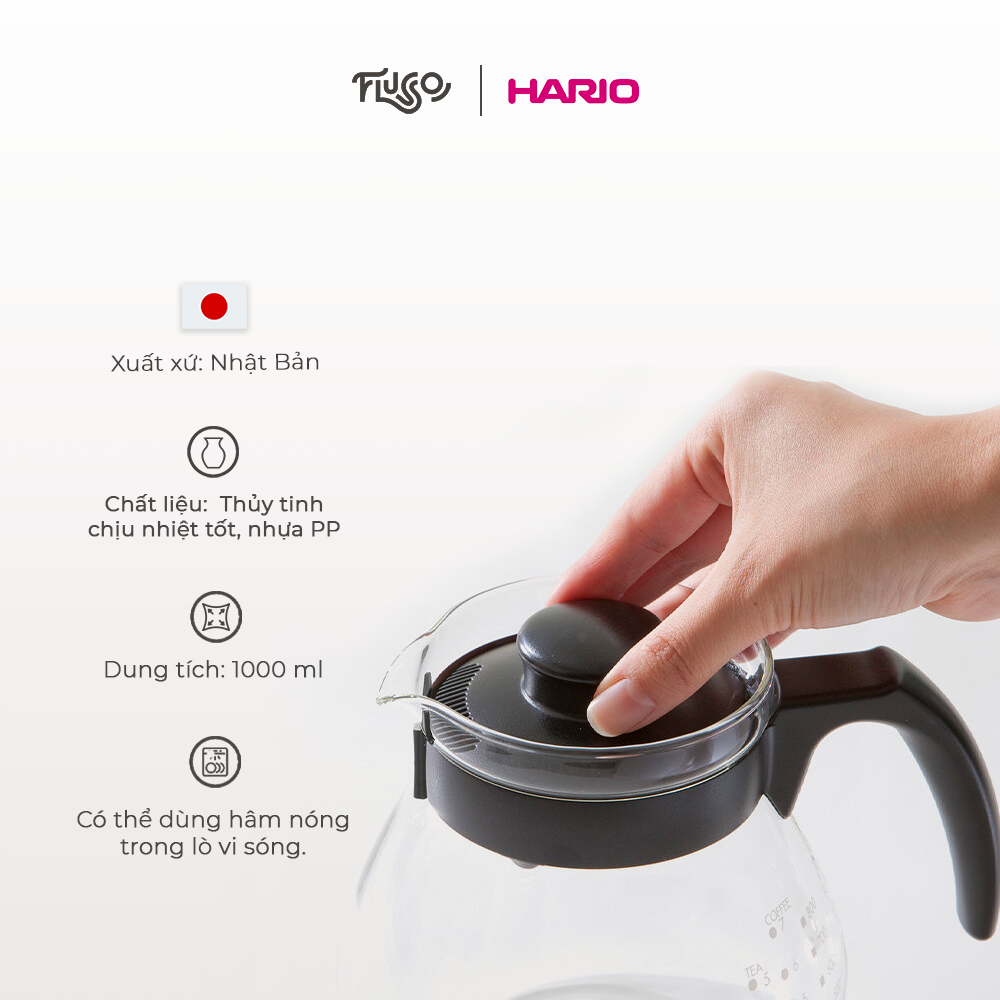 Bộ Bình Pha Cà Phê Teco Dripper 2-4 Cups 1 Lít TCD-100-
