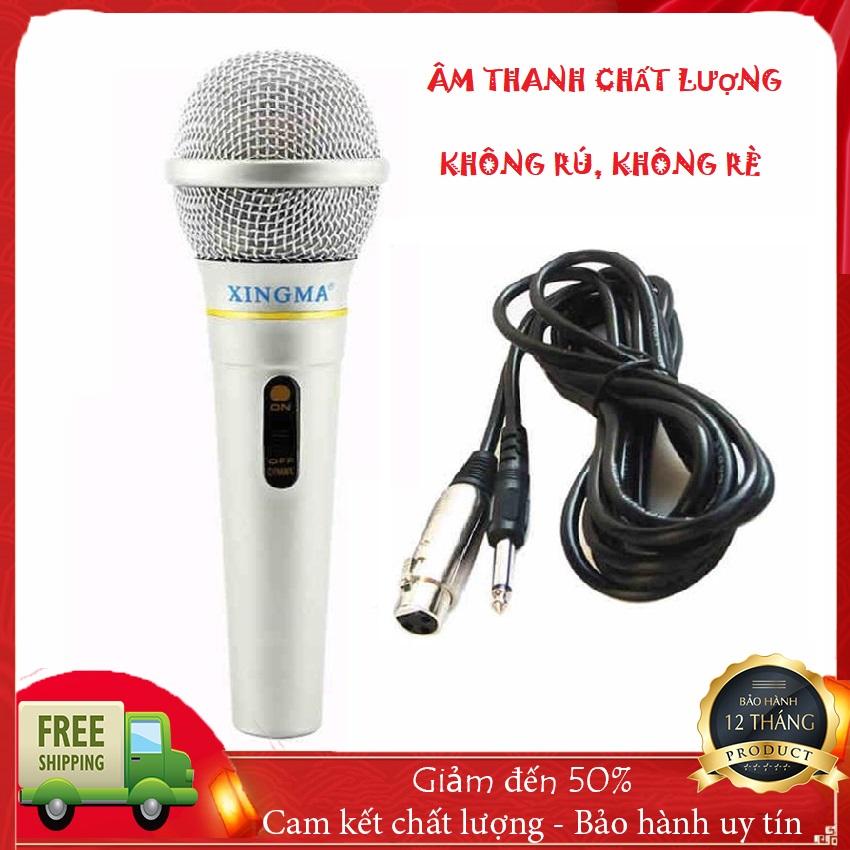 Micro karaoke chuyên nghiệp có dây 3.5 m xingma ak-319 - âm thanh trong, bắt tiếng, không hú rè - mic hát karaoke, micro không dây, micro karaoke có dây - big sale 50% - sumo