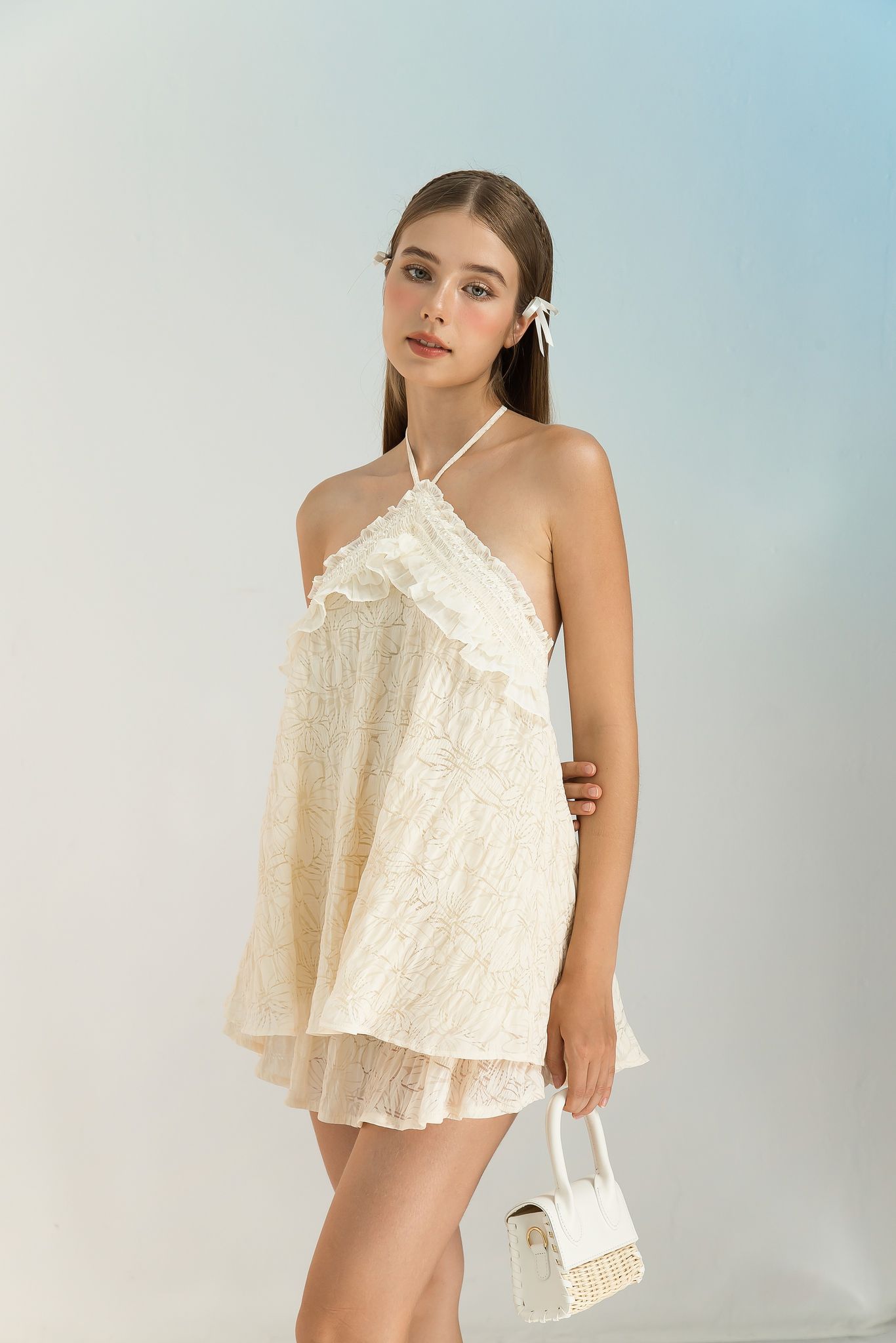 Áo Cổ Yếm Ráp Bèo - EDINI - A1556