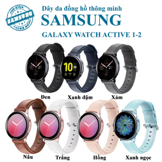 Dây da đồng hồ Galaxy Watch Active 2 chốt thông minh size 20mm thumbnail