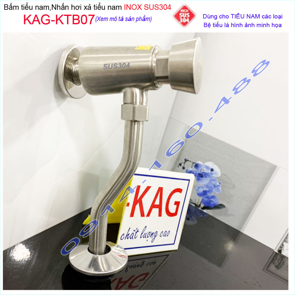 [HCM]Bộ xả ấn tay KAG-KTB07 inox 304, xả nhấn hơi bệ tiểu nam xả nước mạnh dễ sử dụng thân to thiết kế đẹp