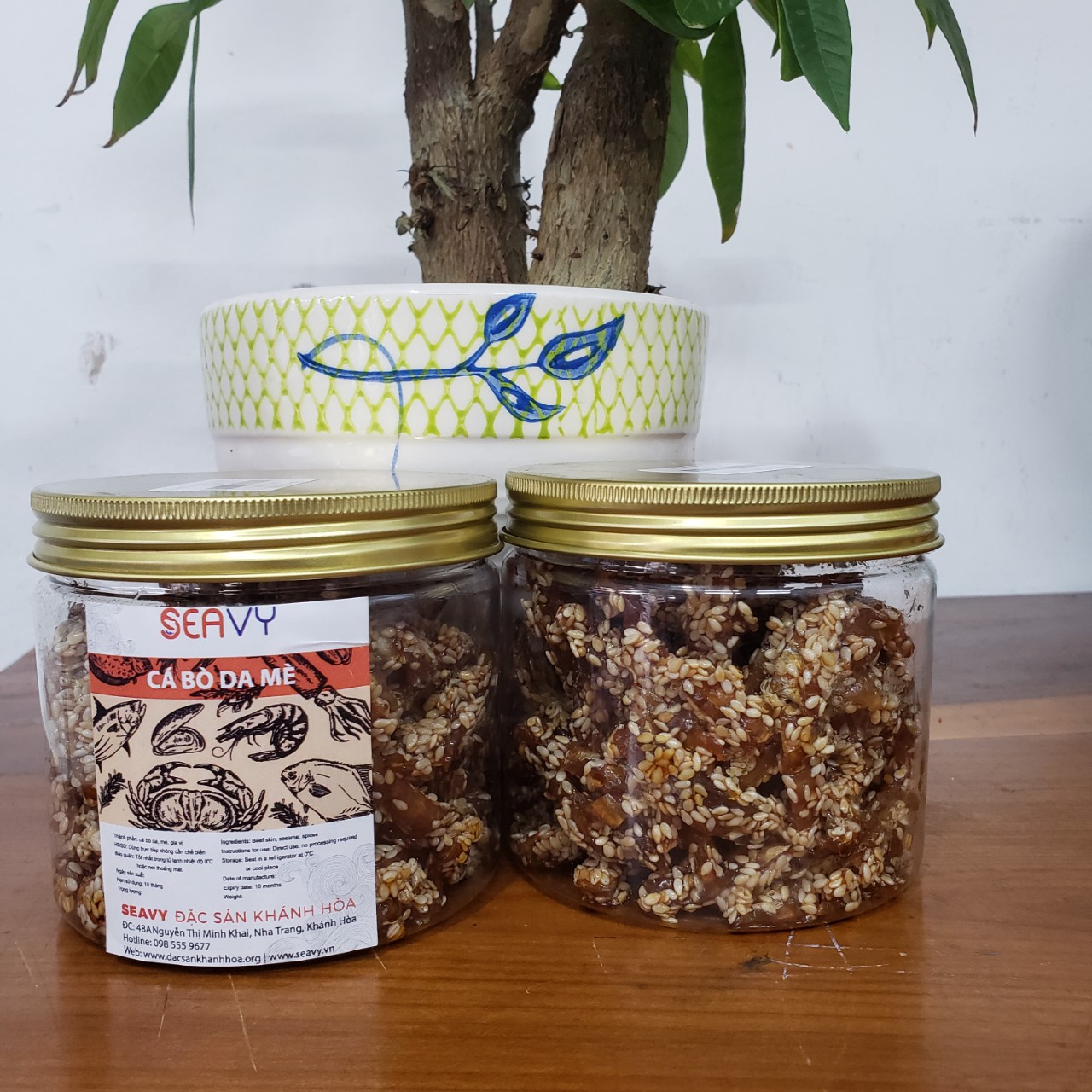 [FREE SHIP]200g cá bò da tẩm mè đặc sản Nha Trang [SEAVY NHA TRANG]