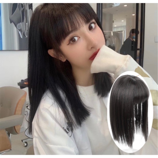 Tóc giả che hói che bạc ❤️FREESHIP❤️ che hói mái thưa 35cm