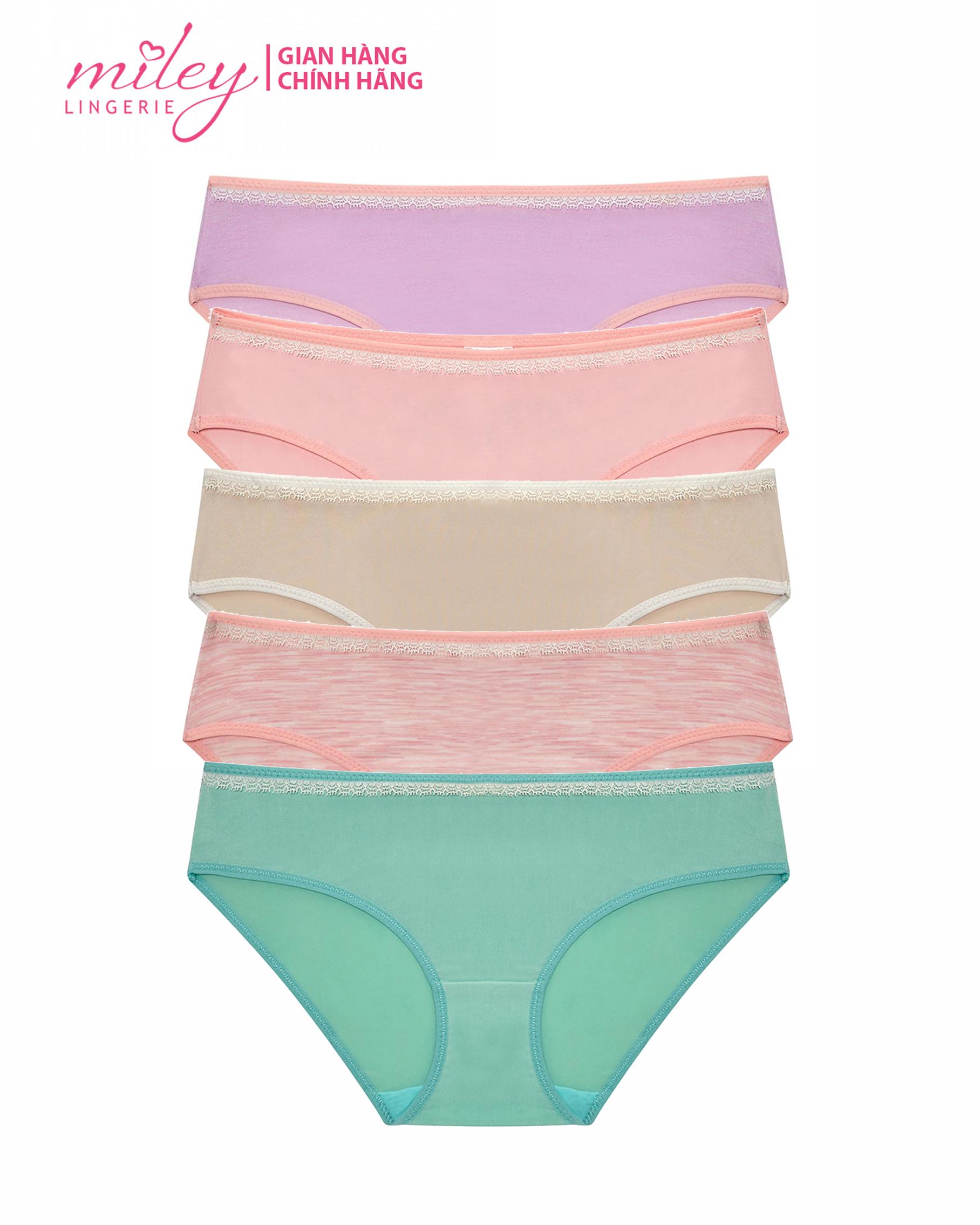 Bộ 5 Quần Lót Nữ Thun Lạnh Trơn Miley Lingerie - Màu Ngẫu Nhiên Siêu Khuyến Mãi Bộ 5 Quần Lót Nữ Thun Lạnh Trơn Miley Lingerie - Màu Ngẫu Nhiên Siêu Khuyến Mãi