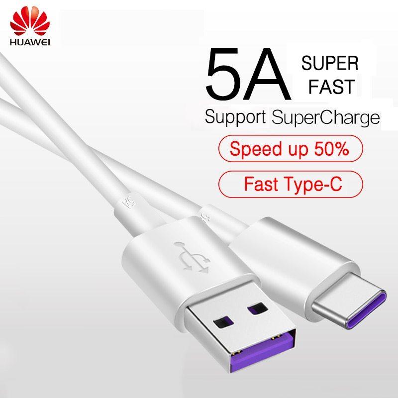 Cáp Sạc 5A hỗ trợ sạc Huawei Đầu sạc Type-C TÍM