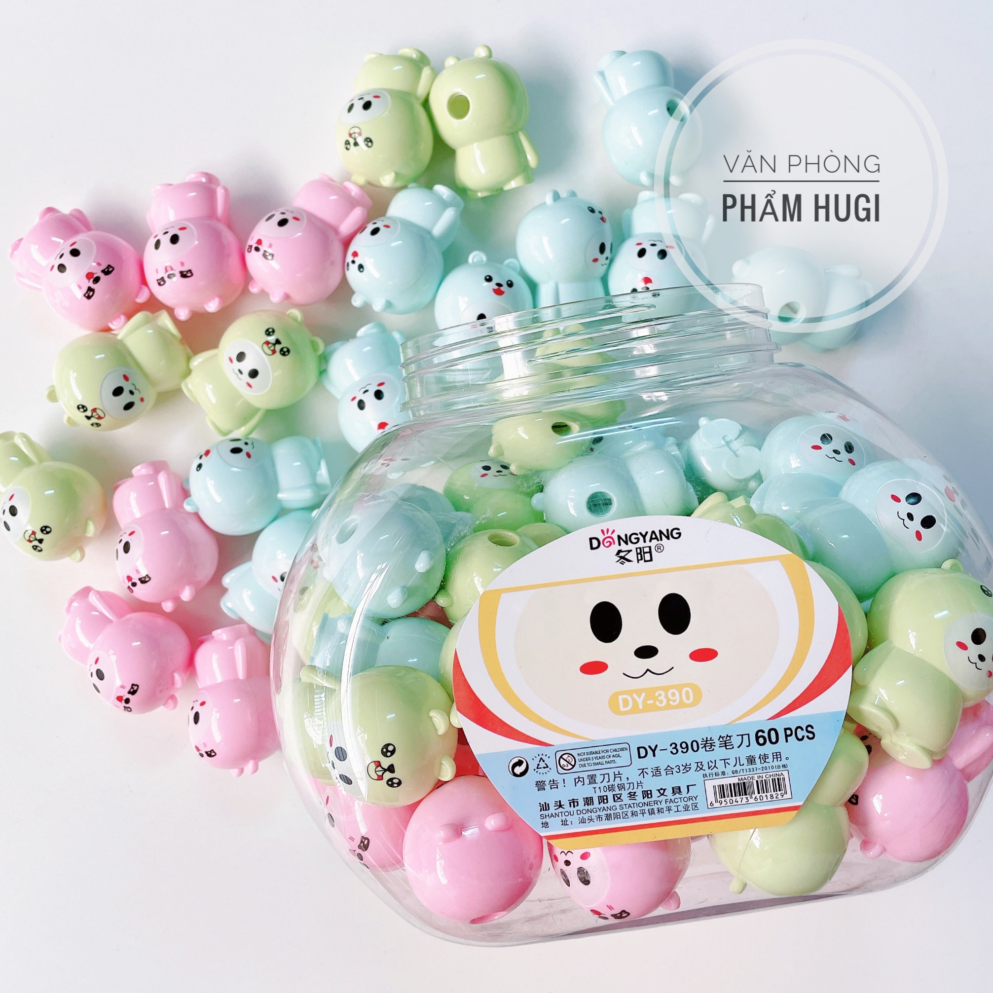 Dy-390 cute bear pencil sharpener set