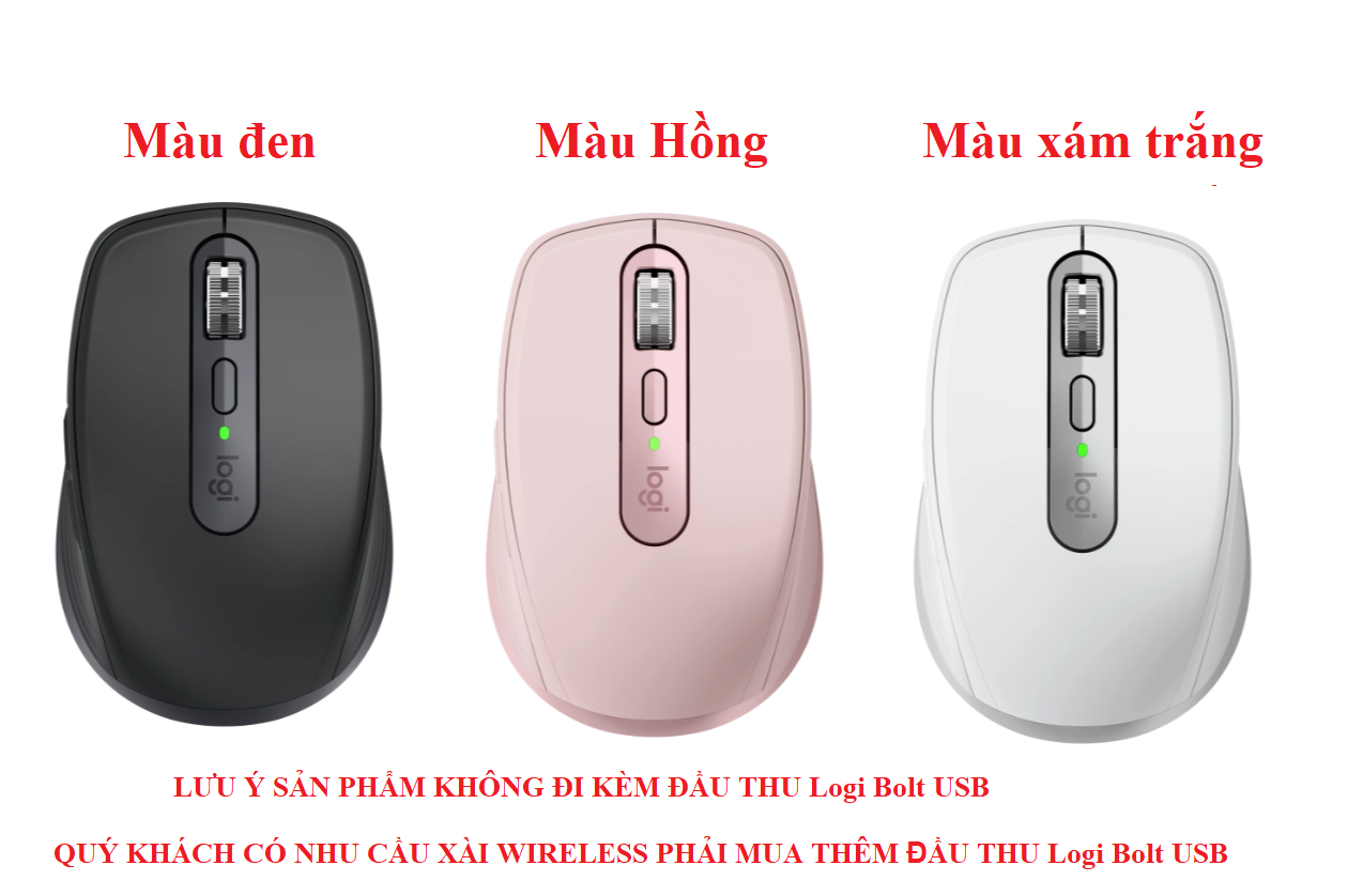 Chuột không dây Bluetooth (Quiet Clicks) Logitech MX Anywhere 3s Chính Hãng