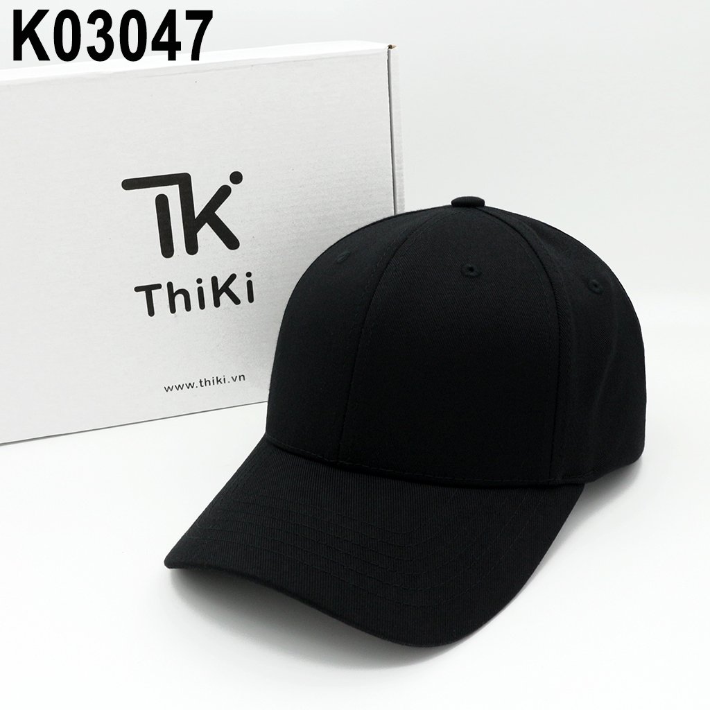 [Hoàn tiền 20%] Mũ Nón Lưỡi Trai Basic Bít Đuôi Đen THIKI