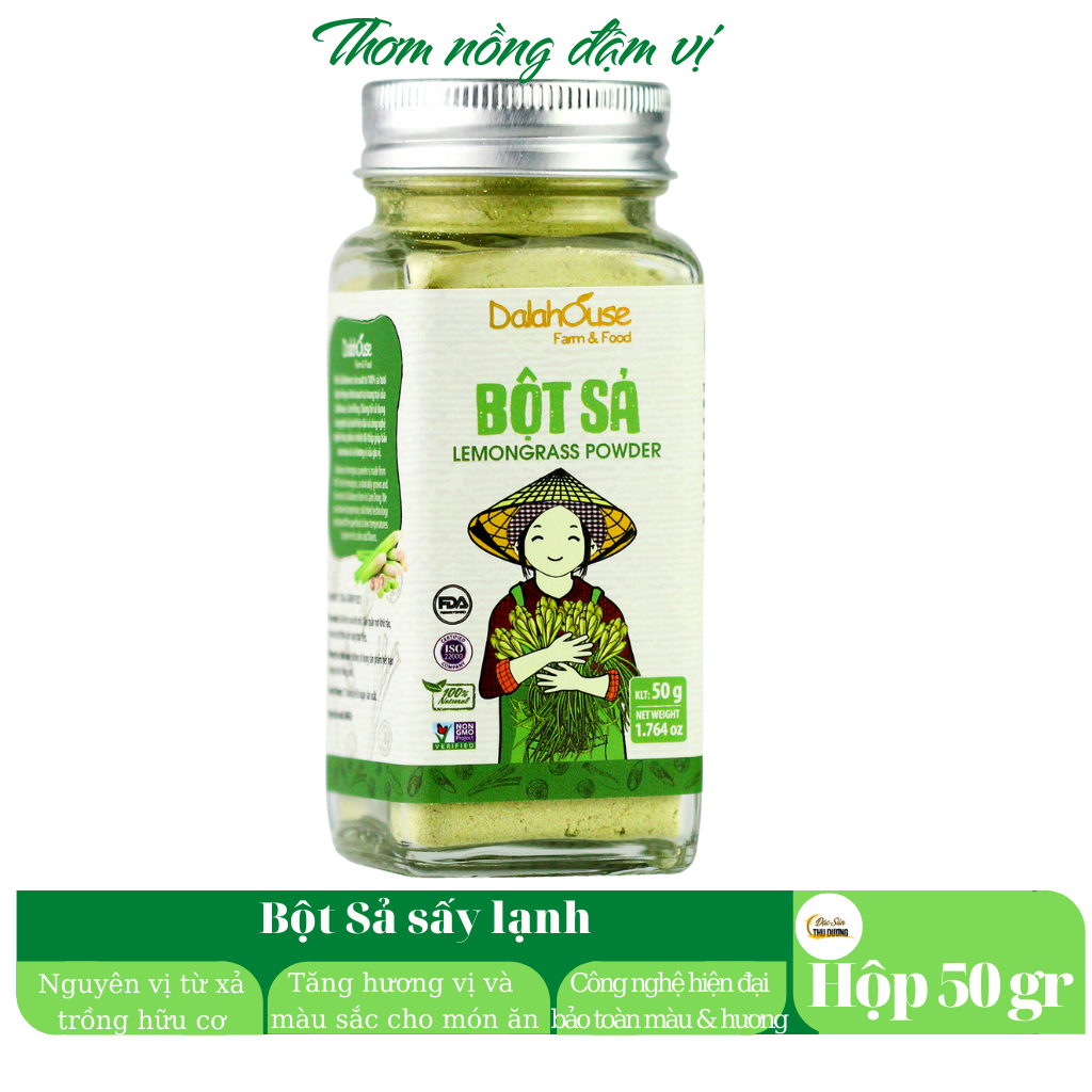 Bột sả Dalahouse  50gr - Bột sả hữu cơ sấy lạnh nghiện mịn tiện lợi, thơm nồng, đậm vị