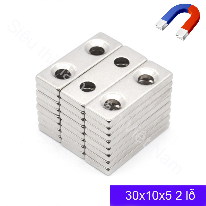 30x10x5 rectangle magnetic 2 match holes white permanent magnet super hot suction