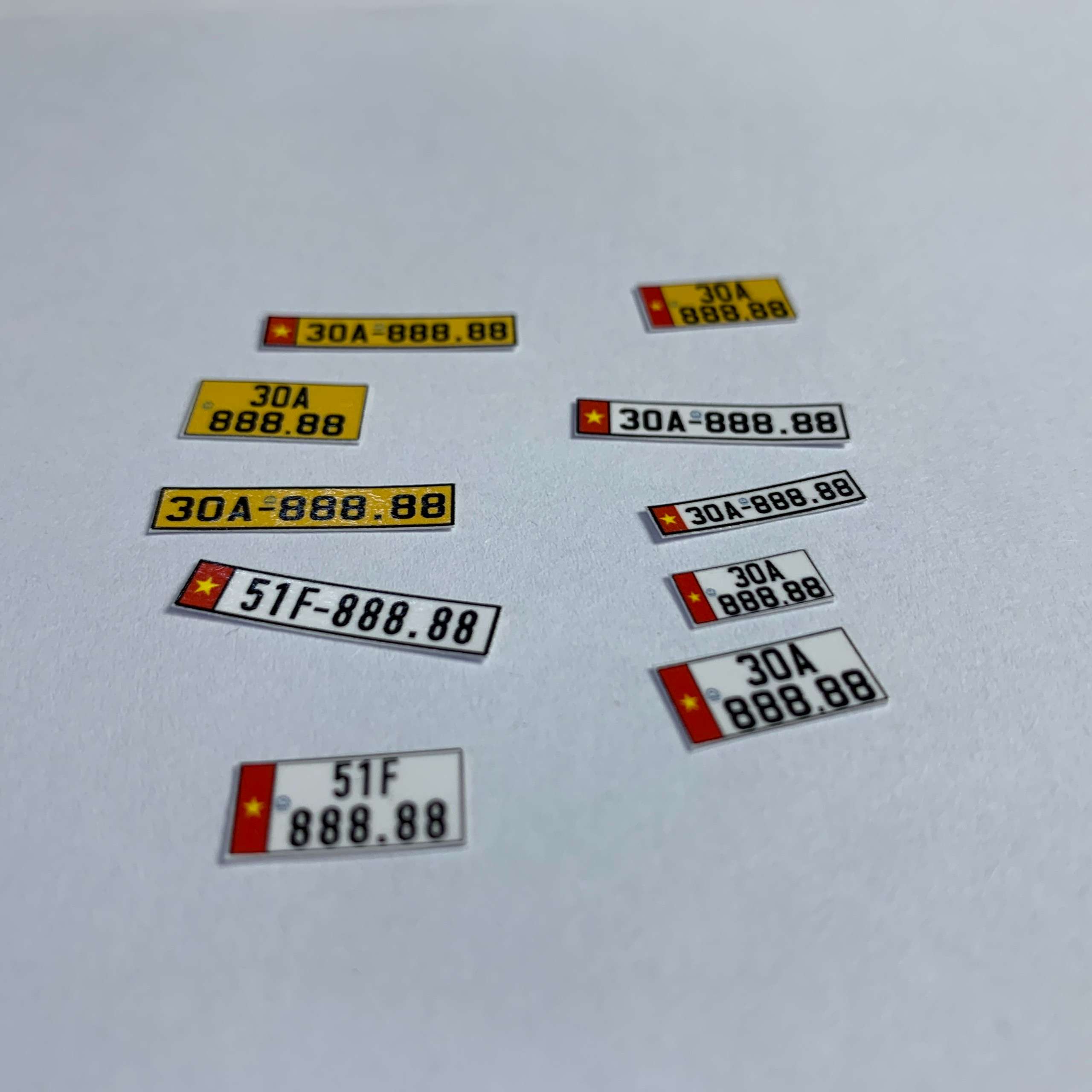 Biển Số Cho Mô Hình Xe ( Đủ các tỉ lệ )