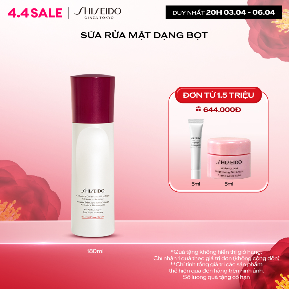 Sữa rửa mặt Shiseido Complete Cleansing Micro Foam 180ml