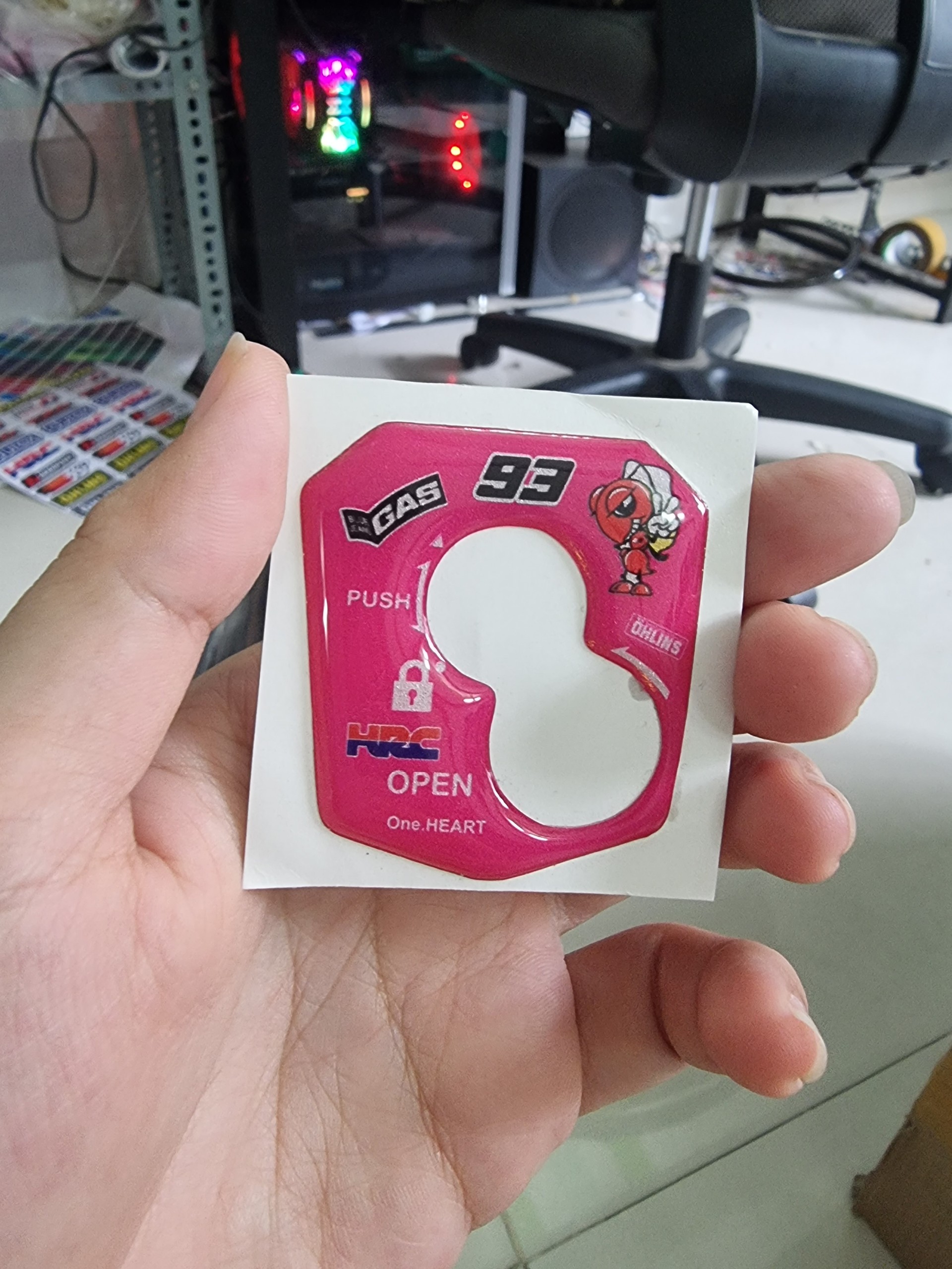 Tem dán ổ khóa Sonic phản quang nổi
