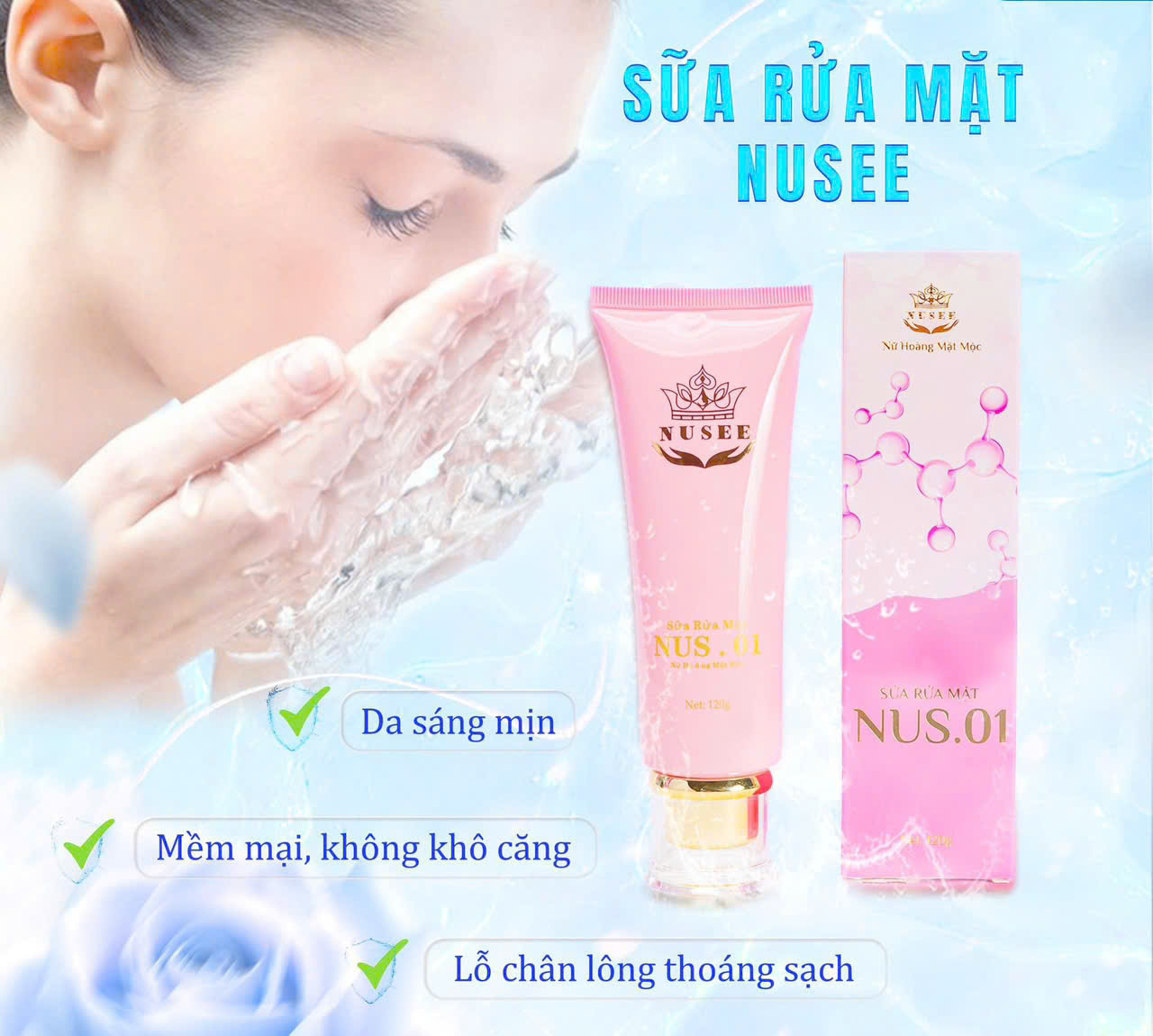 Sữa rửa mặt mộc mỹ nhân 120g