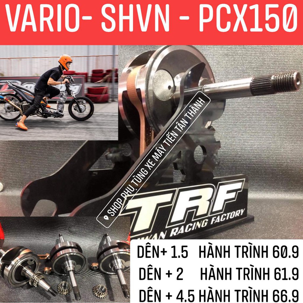 DÊN ĐÔN TRF VARIO CLICK125 SHVN +1 +2 + 4.5 ( TRỤC KHỦY RACING) lzd-01