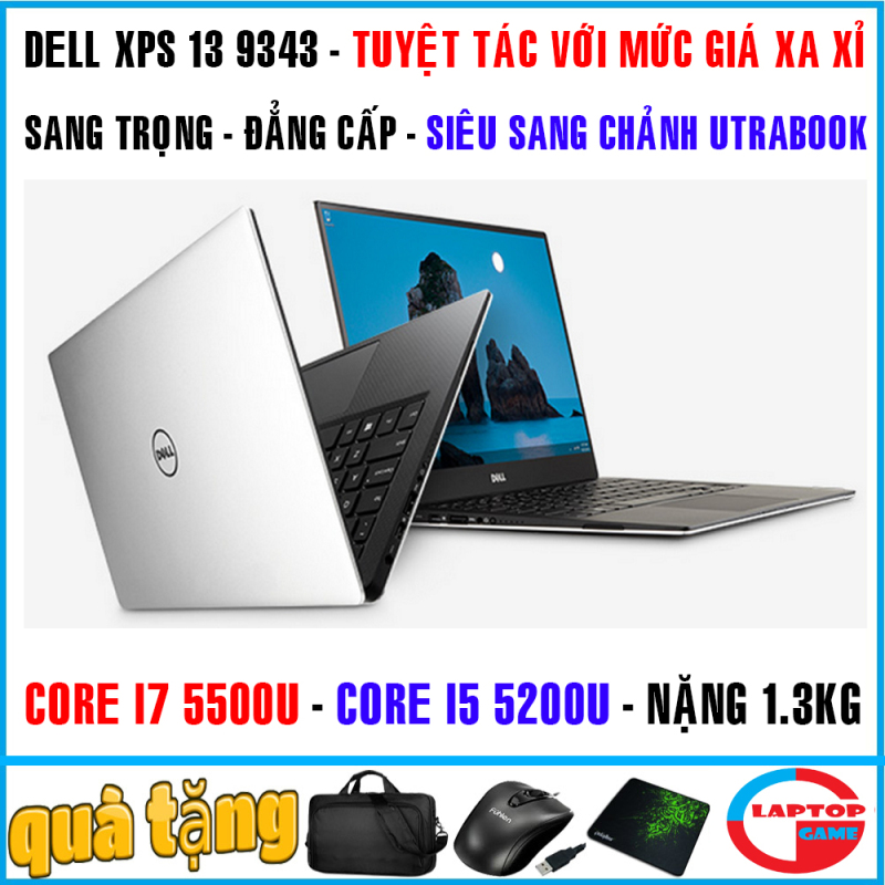 Bảng giá laptop siêu mỏng víp Dell XPS 13 9343 - Tuyệt tác xa xỉ đẳng cấp - core i7 5500, core i5 5200, màn 13.3in nặng 1.3kg Phong Vũ