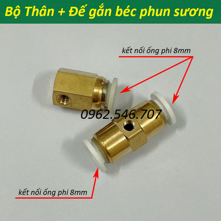 Bộ Thân Đế gắn béc phun sương bằng đồng