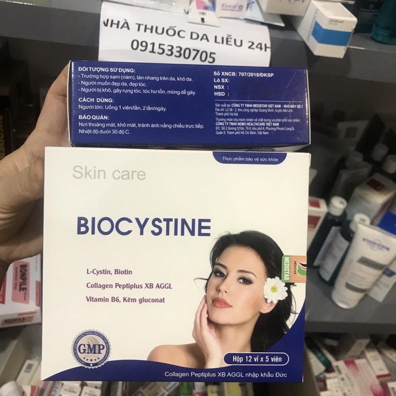 Biocystine viên uống đẹp da tóc
