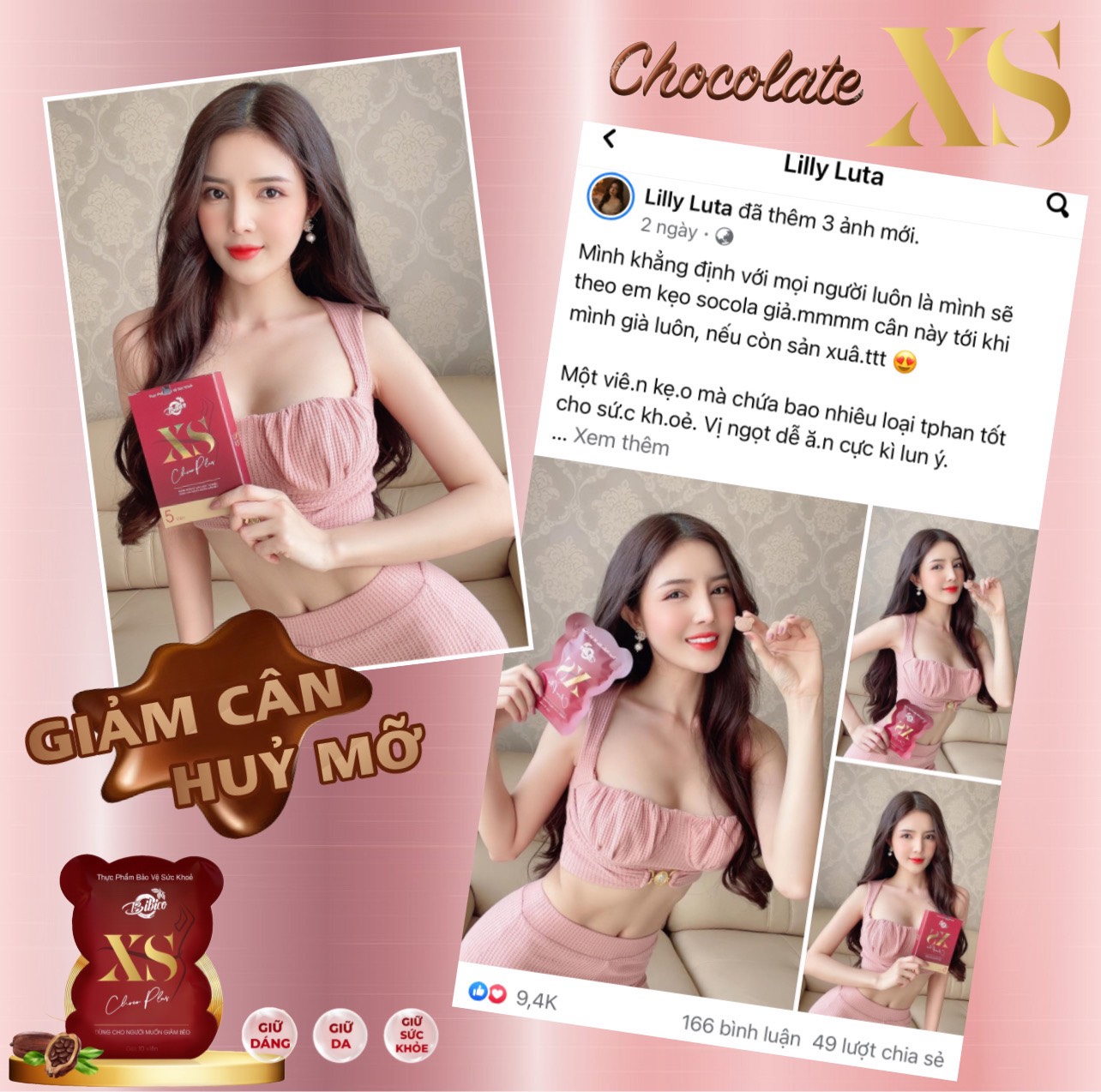 Kẹo socola giảm cân XS choco plus