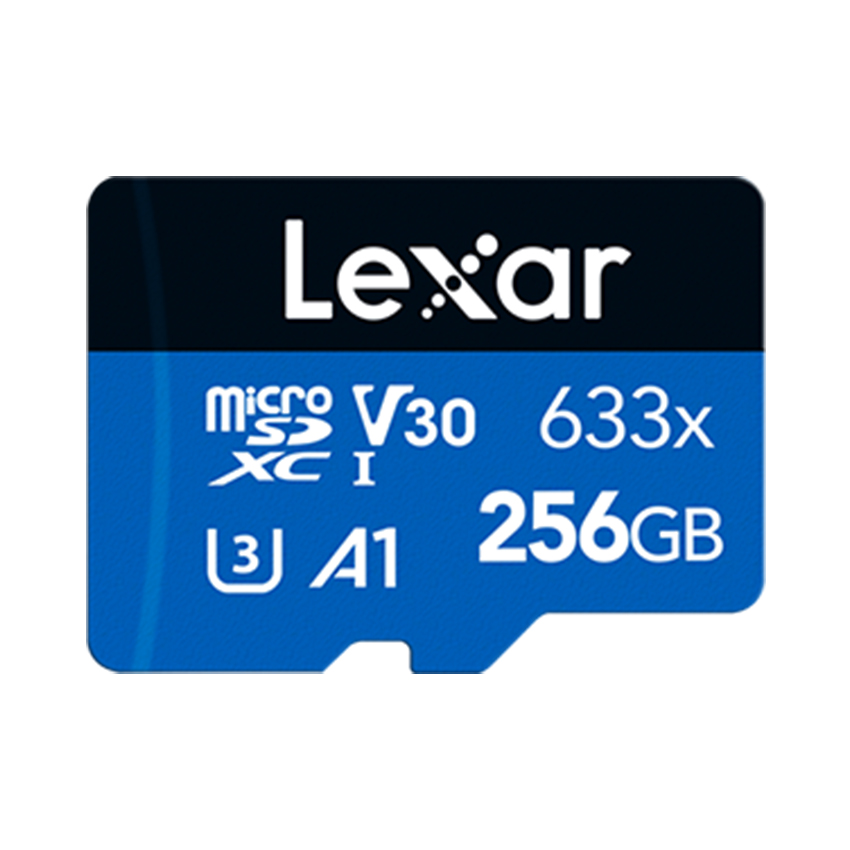 Thẻ nhớ lexar 256gb microsdxc u3, v30, a1 - lsdmi256bb633a