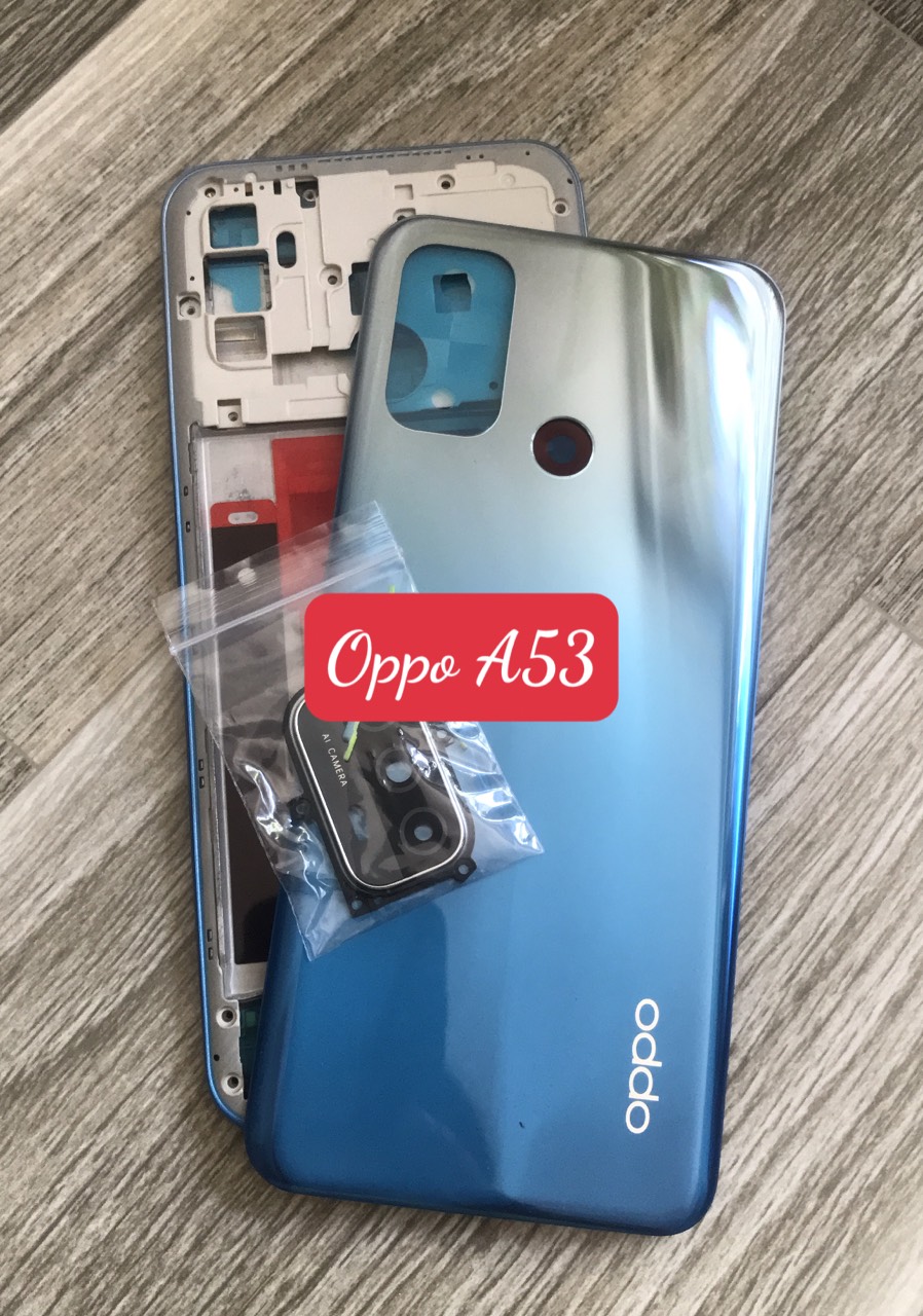 Bộ Vỏ sườn Oppo A53 /A32 zin (kèm khay sim ,kính camera,nút bấm)