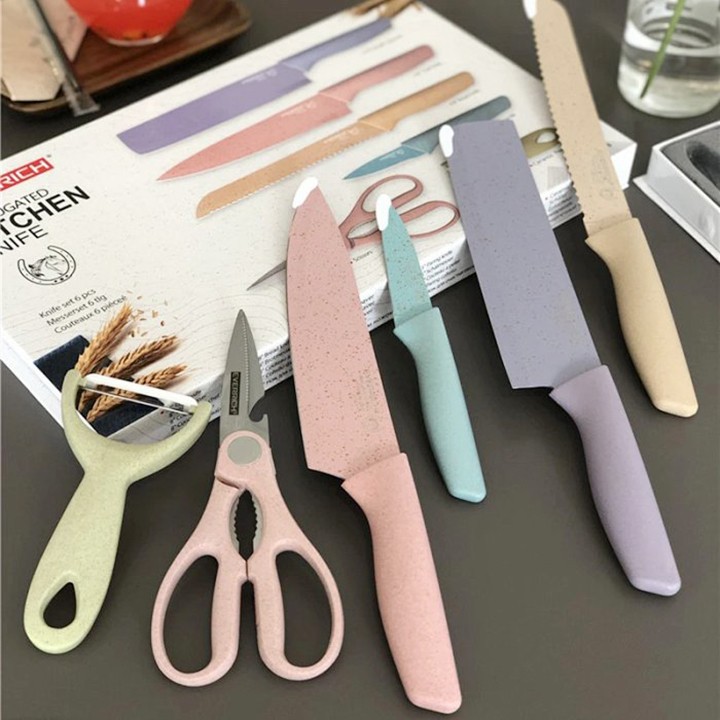 Bộ dao kéo 6 món Everrich lúa mạch sịn sò siêu sắc bén