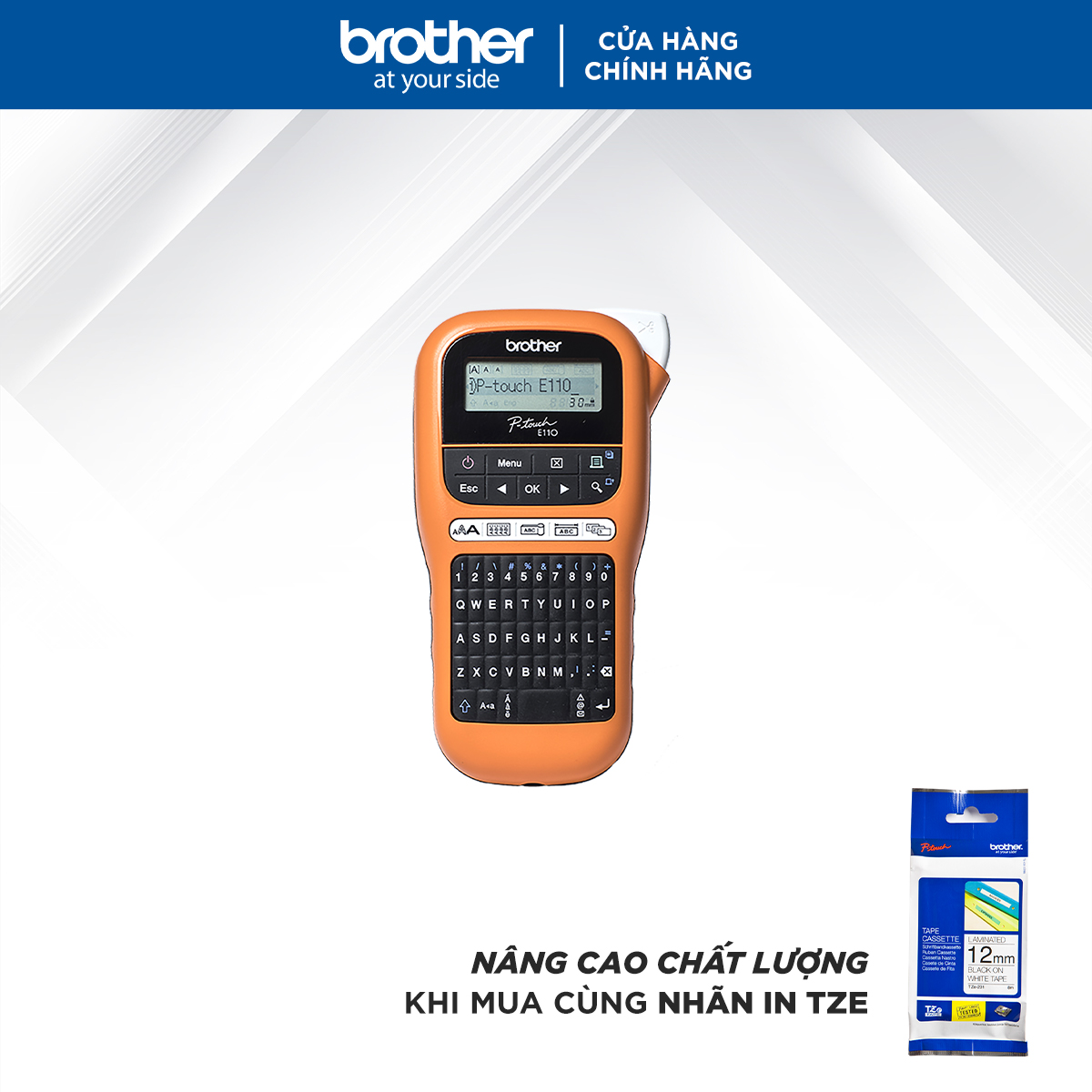Máy in nhãn cầm tay Brother PT-E110