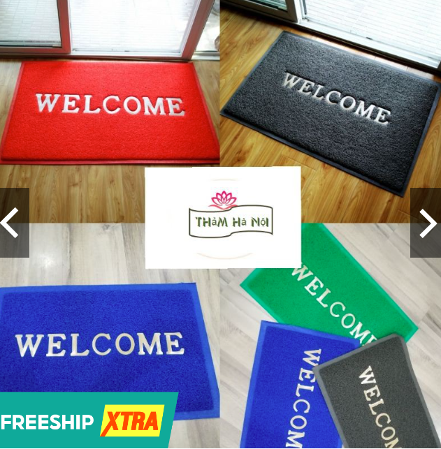 Thảm nhựa lau chân welcome size 50X70cm