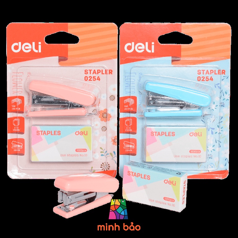 BỘ DẬP GHIM VÀ 1000 GHIM SỐ 10 DELI E0254