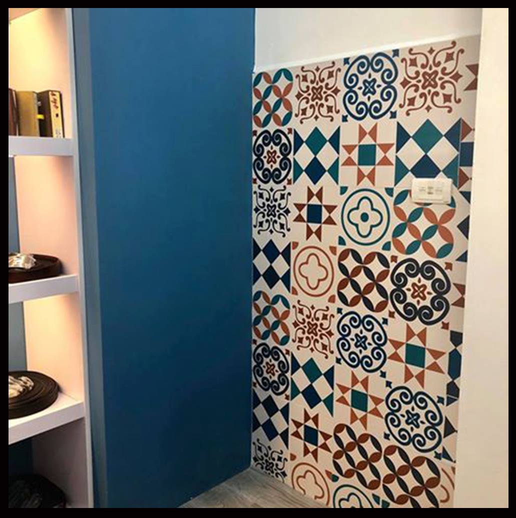 Decal gạch bông Simple - Decal dán tường - Sắc nét bền đẹp