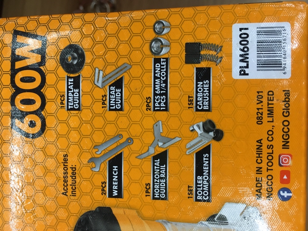 Máy phay cắt mép 600W INGCO PLM6001