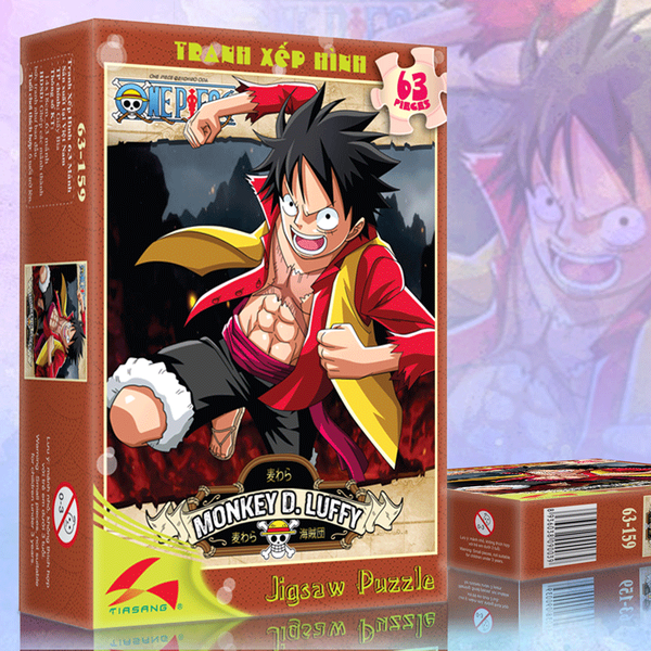 Tranh xếp hình 63 mảnh - Monkey D.Luffy